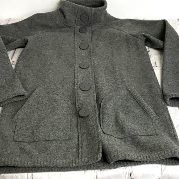 Jones New York Signature Wool/Nylon Grey Car Coat Jacket Lightweight Unlined EUC - Picture 14 of 16